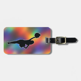 Etiqueta Para Maletas Cheerleader -- Silhouette image - Personalize