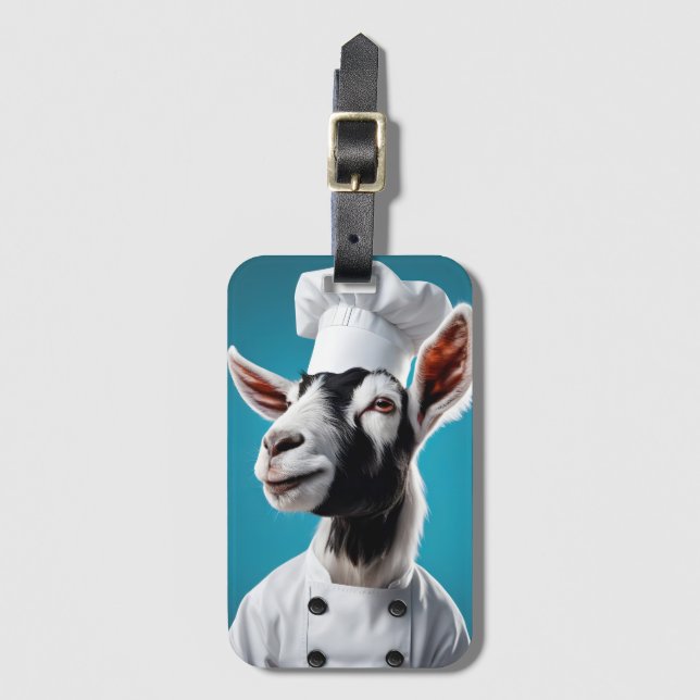 Etiqueta Para Maletas Chef Goat (Anverso vertical)