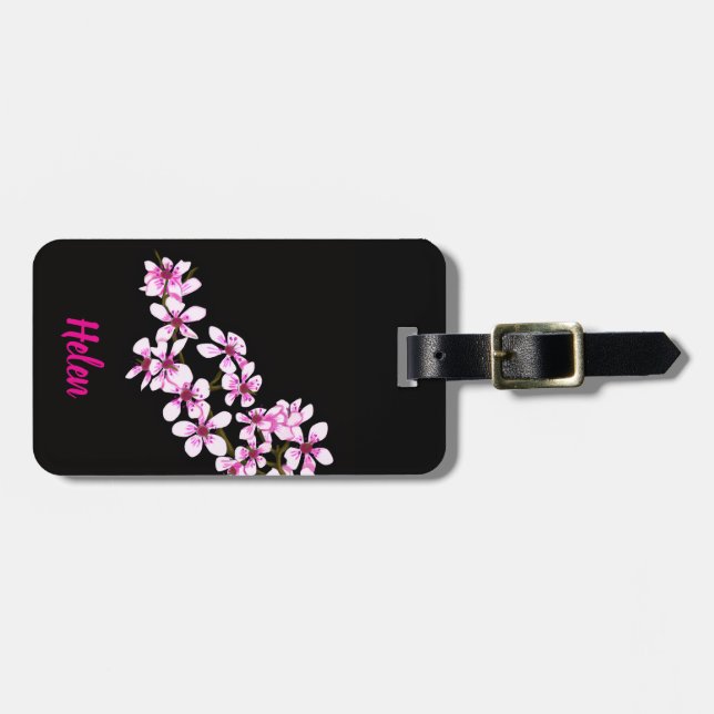 Etiqueta Para Maletas Cherry flowers (Frente Horizontal)