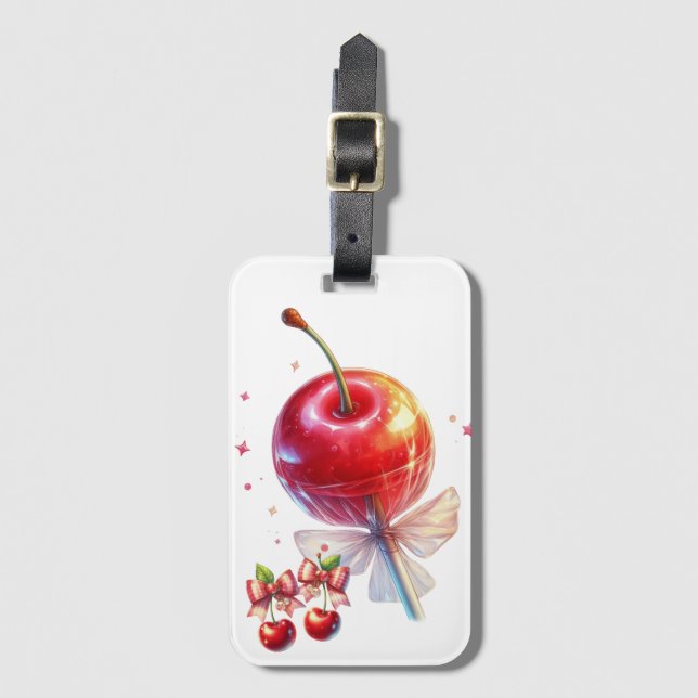 Etiqueta Para Maletas Cherry Pop (Anverso vertical)