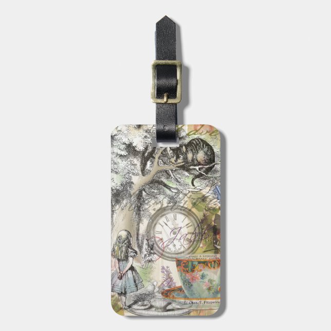 Etiqueta Para Maletas Cheshire Cat Alice Wonderland Classic (Frente Vertical)