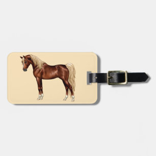 Etiqueta Para Maletas Chestnut Egipcio Arabian Horse Flaxen Mane & Tail