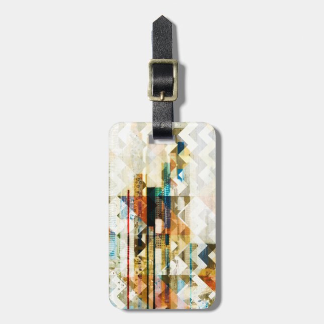 Etiqueta Para Maletas Chevron urbano II (Frente Vertical)