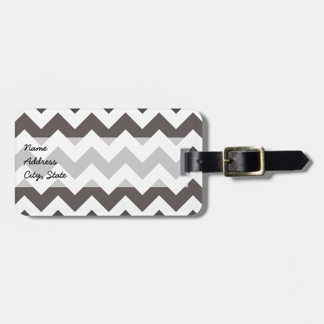 Etiqueta Para Maletas Chevron Zigzag Pattern 7 (Frente Horizontal)