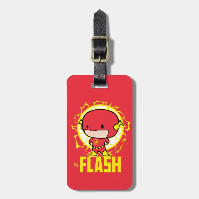 Etiqueta Para Maletas Chibi Flash Con Electricidad (Frente Vertical)