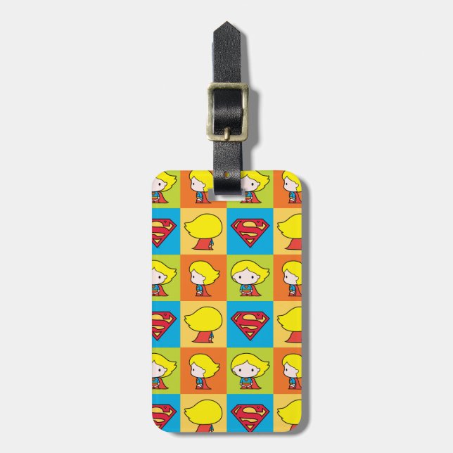 Etiqueta Para Maletas Chibi Supergirl Character Turnaround (Frente Vertical)