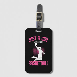 Etiqueta Para Maletas Chica Baloncesto Mujeres