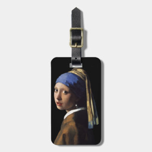 Etiqueta Para Maletas chica con el arete de perlas