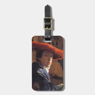 Etiqueta Para Maletas Chica con Red Hat, c.1665 (aceite en el panel)