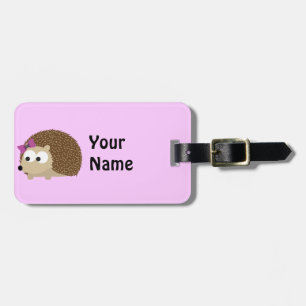 Etiqueta Para Maletas Chica Cute Hedgehog