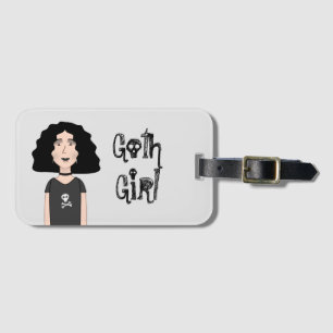 Etiqueta Para Maletas chica de gótico