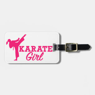Etiqueta Para Maletas Chica del karate
