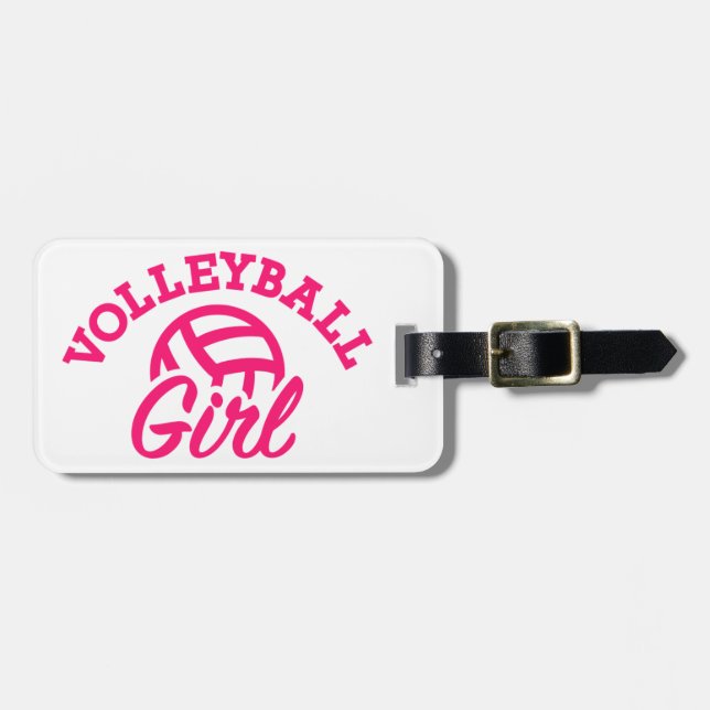 Etiqueta Para Maletas Chica del voleibol (Frente Horizontal)