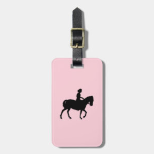 Etiqueta Para Maletas Chica en rosa del caballo/del potro