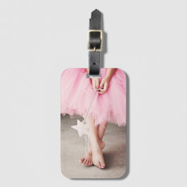 Etiqueta Para Maletas Chica En Tutu Rosa