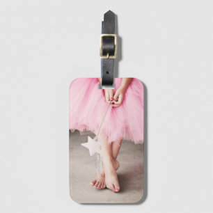 Etiqueta Para Maletas Chica En Tutu Rosa