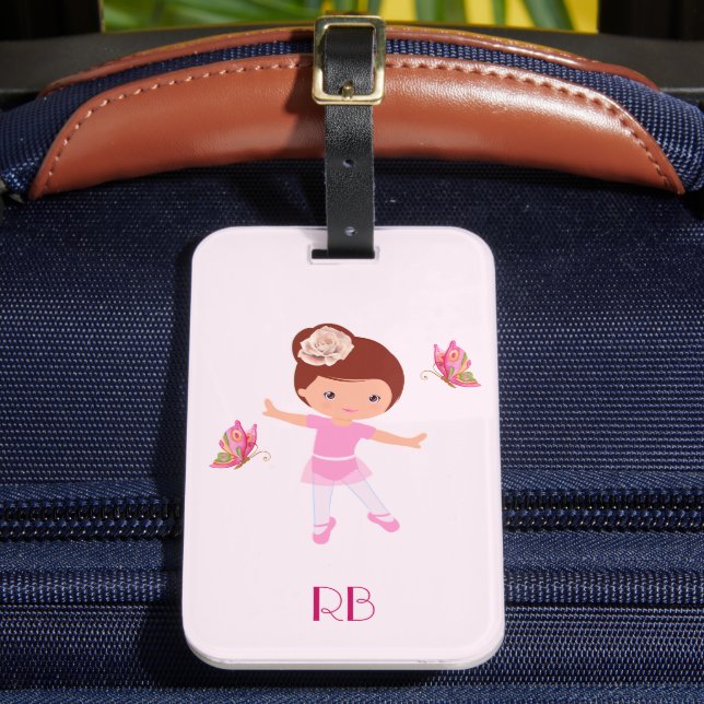 Etiqueta Para Maletas Chica infantil personalizado (Anverso In situ 2)