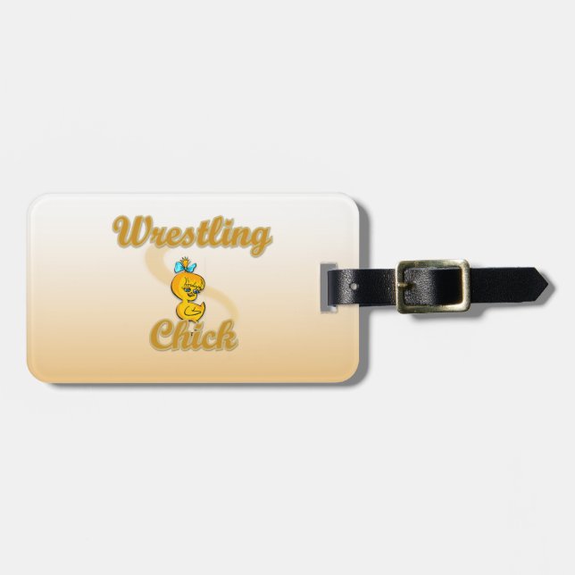 Etiqueta Para Maletas Chica luchadora (Frente Horizontal)