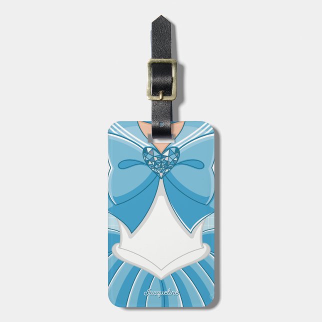 Etiqueta Para Maletas Chica Mágica Azul (Frente Vertical)