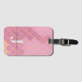 Etiqueta Para Maletas Chica Personalizado de Oro Rosa