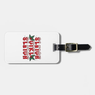 Etiqueta Para Maletas Chica Trineo Navidad Fea Navidad Divertida 