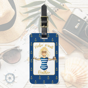 Etiqueta Para Maletas Chica Trip Weekend Funny Nautical Beach Vacaciones