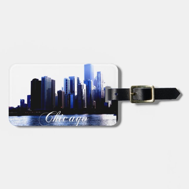 Etiqueta Para Maletas Chicago Illinois (Frente Horizontal)