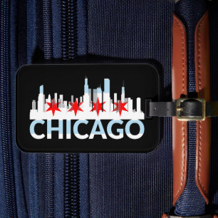 Etiqueta Para Maletas Chicago Illinois Ciudad Ventosa 4 Estrellas Logoti