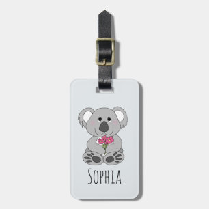 Etiqueta Para Maletas Chicas cortan al Personalizado del oso Koala y nom