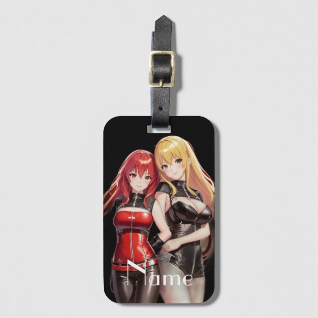 Etiqueta Para Maletas Chicas Cuadros Anime Thunder_Cove (Anverso vertical)
