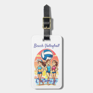 Etiqueta Para Maletas Chicas de voleibol de playa Thunder_Cove