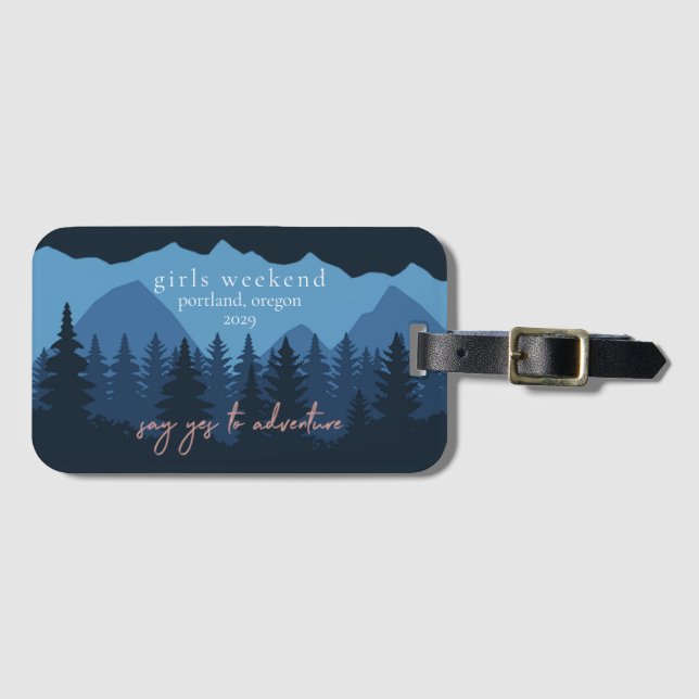 Etiqueta Para Maletas Chicas Fin de semana personalizado (Anverso horizontal)