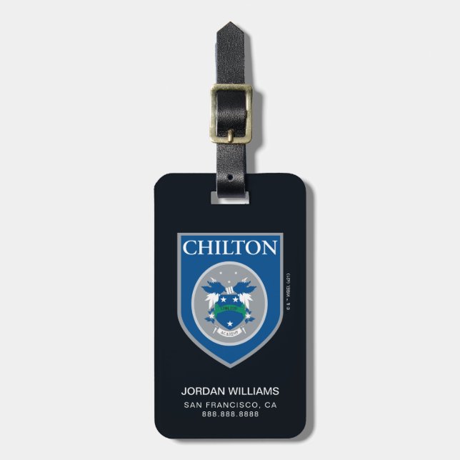 Etiqueta Para Maletas Chicas Gilmore | Insignia de la Academia Chilton (Frente Vertical)
