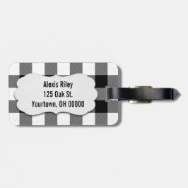 Etiqueta Para Maletas chicharrón blanco y negro