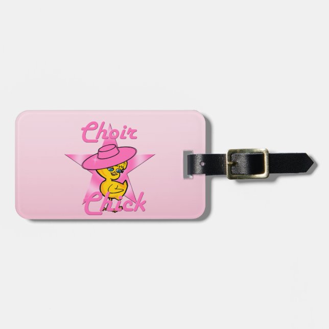 Etiqueta Para Maletas Chick coro #8 (Frente Horizontal)