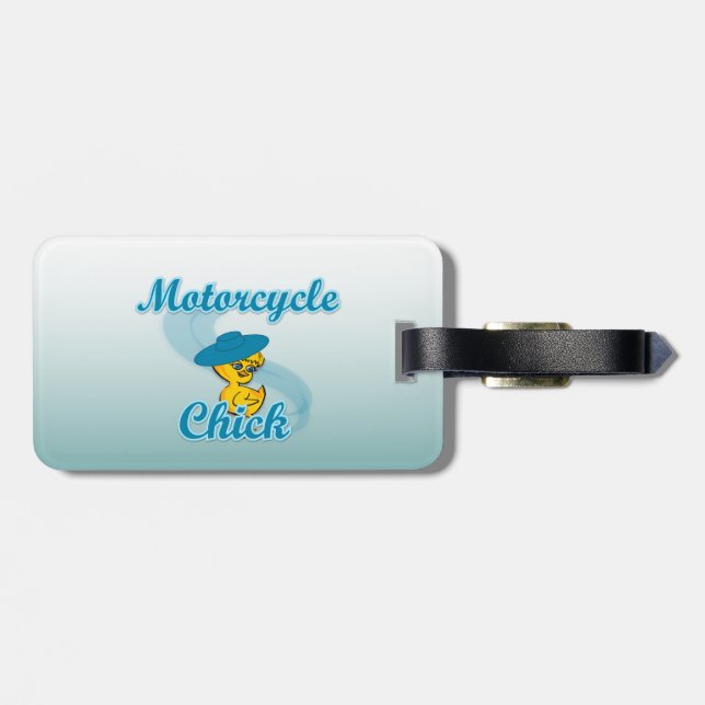 Etiqueta Para Maletas Chick de motocicleta #3 (Atrás Horizontal)