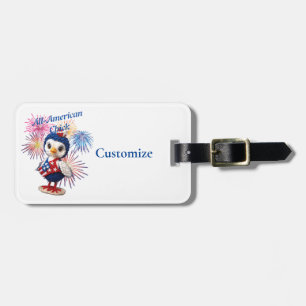 Etiqueta Para Maletas Chick Thunder_Cove, todo estadounidense