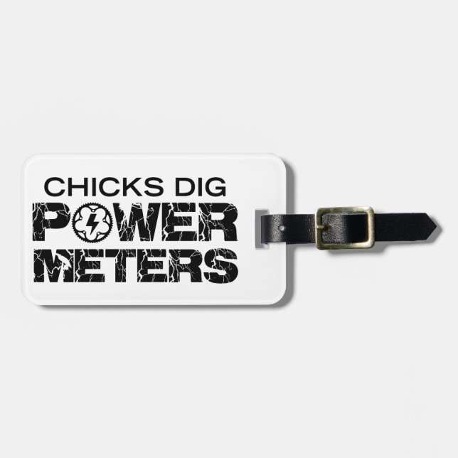 Etiqueta Para Maletas Chicks Dig Power Meters (Frente Horizontal)