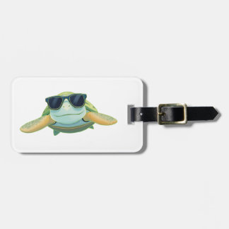 Etiqueta Para Maletas Chill Sea Turtle with Sunglasses