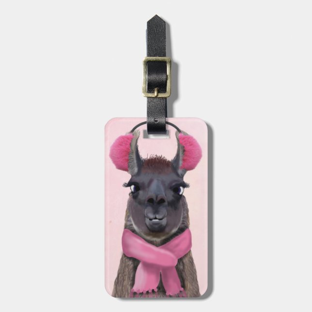 Etiqueta Para Maletas Chilly Llama Pink (Frente Vertical)