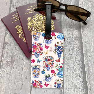 Etiqueta Para Maletas Chinoiserie Floral Luggage Tag Women Travel Chic