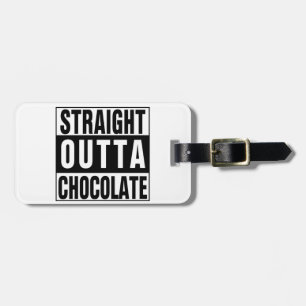 Etiqueta Para Maletas Chocolate directo fuera