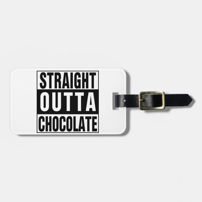 Etiqueta Para Maletas Chocolate directo fuera (Frente Horizontal)