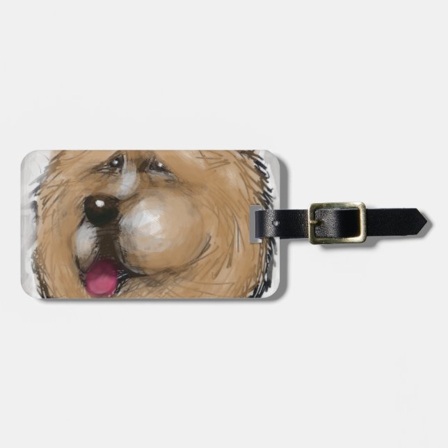 Etiqueta Para Maletas Chow Chow (Frente Horizontal)