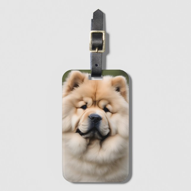 Etiqueta Para Maletas Chow Chow (Anverso vertical)