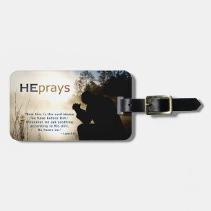 Etiqueta Para Maletas Christian HE PRAYS