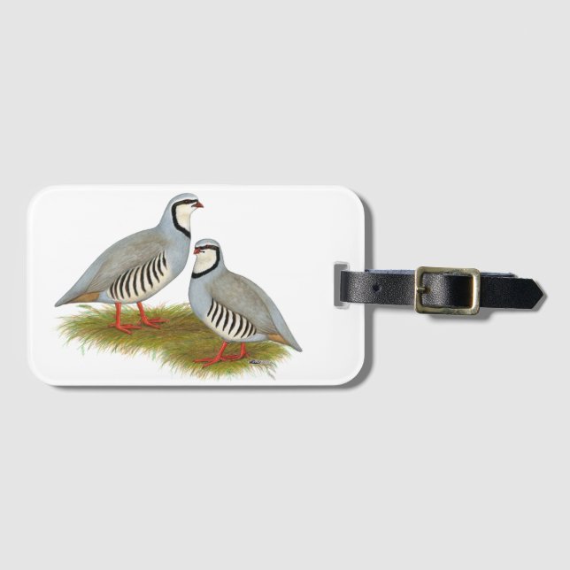 Etiqueta Para Maletas Chukar Partridge Pair (Anverso horizontal)