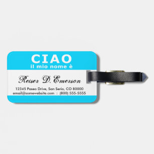 Etiqueta Para Maletas CIAO mi nombre es (blue)