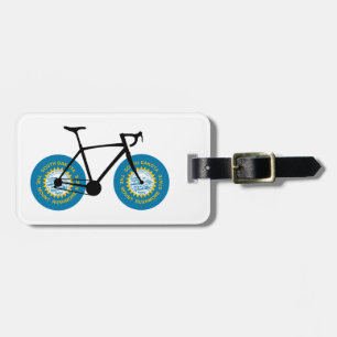 Etiqueta Para Maletas Ciclismo con la bandera de Dakota del Sur