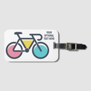 Etiqueta Para Maletas Ciclismo de texto personalizado